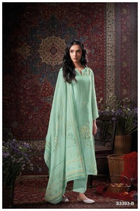 Tissu respirant Salwar Kameez imprimé en lin pour femmes élégantes et modernes pour les fêtes d'été décontractées en gros - Product Image 3