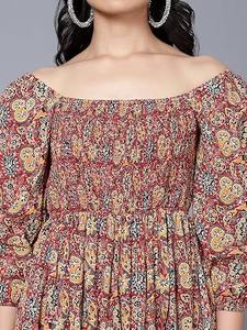 Vestido bohemio floral de algodón, vestido de verano hecho a mano para mujer, ropa informal ligera, Vestido corto para vacaciones o Playa, ropa elegante - Product Image 3