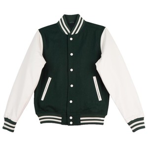 Chaqueta Varsity con Parche de Bordado Chenille con Logotipo Personalizado, Chaqueta Bomber de Invierno para Hombre con Mangas de Cuero Estilo Hip Hop - Product Image 1