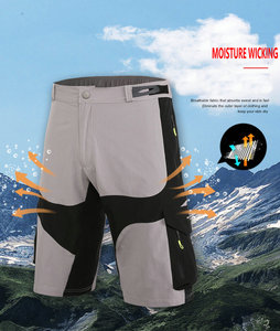 Pantalones cortos de ciclismo MTB personalizables de secado rápido transpirables reversibles para hombre al por mayor para uso en exteriores - Product Image 4