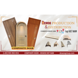 Puertas Interiores de WPC para Dormitorio, Diseño Moderno DEWOO, Apertura Manual, Acabado Impermeable, Compuesto de Madera y Plástico PVC para Uso Doméstico - Product Image 3