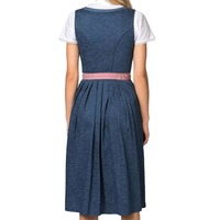 2025 Traditionelles Oktoberfest Damen Schönes Trachtenmode Dirndl Kleid Deutsch Bayern Besticktes Vichy-Karo Mini-Set für Erwachsene