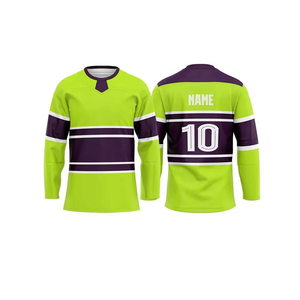 Nouveau maillot de hockey sur glace pour hommes 2025, imprimé par transfert thermique, col en V, manches longues, 100% polyester, 180g, écologique, antibactérien - Product Image 4