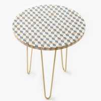 Nouveau design, support de présentation de gâteaux en os et fer, écologique et fait main, avec incrustation de marbre et d'os, pour service de gâteaux au chocolat, ustensile de table