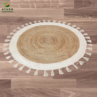 Tapis en coton, jute et denim, tissé à la main sur mesure, écologique, adapté aux animaux domestiques, antidérapant, lavable, classique, moderne, rembourré