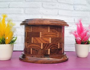 Urna de madera para cenizas de mascotas humanas Urna de cremación Urna funeraria de colibrí para perros Gatos Artesanal - Product Image 3