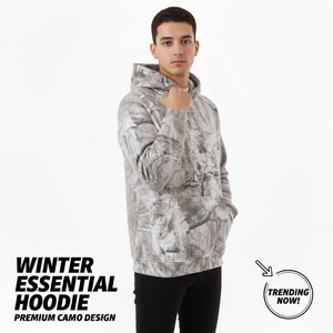 Sweat à capuche surdimensionné de qualité supérieure avec motif camouflage personnalisé, 100% coton molleton, GSM élevé, tendance, design personnalisé pour unisexe - Product Image 4