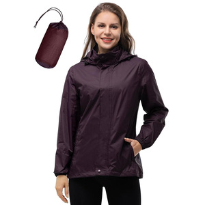 Custom <b>Womens</b> <b>Packable</b> Windbreaker <b>Jackets</b> with Lightweight <b>Waterproof</b> Features, Personalized Embroidery, and Tags - Product Image 1