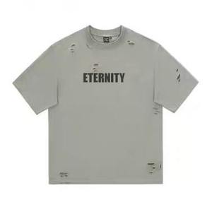 Camiseta Lisa holgada de algodón 100% Vintage para hombre, Jersey desgastado de gran tamaño GSM 300, ropa de verano teñida de talla grande - Product Image 5