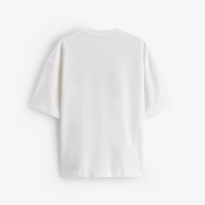 T-shirt streetwear oversize à col rond et épaules tombantes, 100% coton, poids lourd, logo imprimé brodé personnalisé de haute qualité - Product Image 4