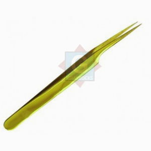 Pinzas de pestañas de la mejor calidad Pinzas de extensión de pestañas de Punta puntiaguda de acero inoxidable Logotipo personalizado - Product Image 3