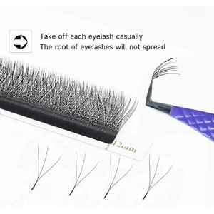 Pinces à épiler de précision en acier inoxydable de haute qualité, durables, pour extensions de cils en volume, outils d'extension de cils - Product Image 5