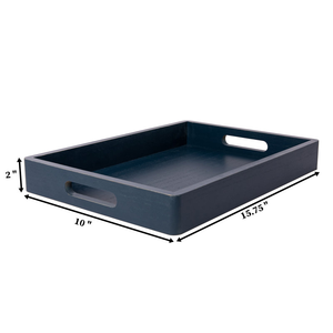 Bandeja de madera elegante Art Deco de lujo moderno bandeja de servicio rectangular de cocina para decoración del hogar Navidad al por mayor - Product Image 3