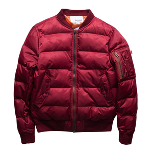 Solid Color Blank Plain Down Puffer <b>Jacket</b> Zipper open chest custom <b>camo</b> color winter puffer down bomber <b>jacket</b> with pocket - Product Image 3