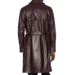 Abrigo largo hecho de cuero PU personalizado de diseño único 2025 para hombres/abrigo largo hecho de cuero cálido suave e invierno último diseño - Product Image 2