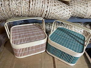 Panier-cadeau en bambou Nouvelle Collection 2026 Panier tissé artisanal en bambou pour la décoration intérieure Vietnam par 99 Gold Data - Product Image 5