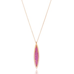 <b>Ruby</b> Zircon Stone Shape Minimalist Design <b>Necklace</b> Turkish Wholesale Handmade 925 Silver Sterling Jewelry - Product Image 1