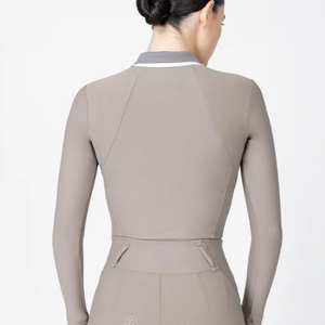 Camiseta de equitación atlética ligera, transpirable, de tejido elástico que absorbe la humedad, para mujer, para verano. - Product Image 5