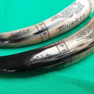 Cuerno para beber medieval vikingo cuerno real natural pulido hecho a mano con la mejor calidad. - Product Image 3