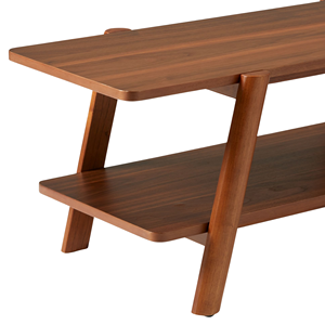 Modern Teak Wood <b>Console</b> <b>Table</b> With <b>Storage</b> Shelf Minimalist Entryway <b>Table</b> Living Room Furniture - Product Image 4