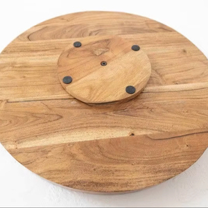 Bandeja giratoria de madera Smooth-Spin Lazy Susan para buffet de mesa y servicio de fiesta - Product Image 1
