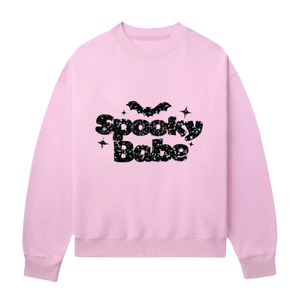 2025 nueva sudadera ropa de mujer Halloween cuello redondo liso gráfico sudadera con manga larga con aspecto elegante - Product Image 1