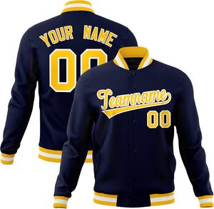 Chaqueta universitaria de moda con parches bordados personalizados Mezcla de lana Cuerpo Mangas de contraste Béisbol College Letterman Jacket OEM - Product Image 1
