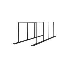 Sistema di supporto a binario, 4 supporti in acciaio piatto 50x12 mm, 2800x800mm (LxP), da avvitare, grigio - Product Image 1