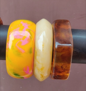 Pulseras de Resina con Diseño de Humo Hechas a Mano con Perlas y Diamantes, Brazaletes de Moda para Mujer, Regalos de Joyería para Fiestas, Artesanías de Resina - Product Image 4