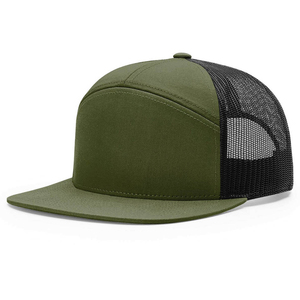 2025 Wholesale Custom Men's High Quality Cotton <b>Flat</b> Brim Snapback Embroidered Patch Logo Striped Polyester Mesh Canvas Beach - Product Image 2