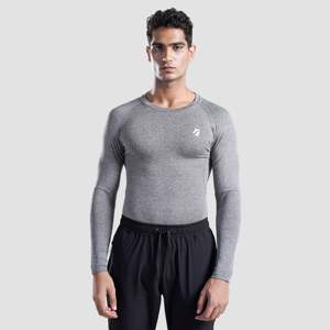 เสื้อแขนยาวรัดรูป GA Slim Fit 2.0 สีเทา - Product Image 1
