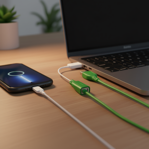 Câble de données USB-A vers Micro USB B 100 cm vert, produit promotionnel - Product Image 3