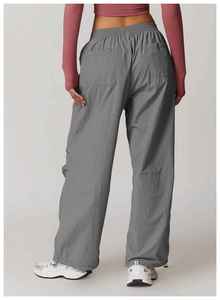 Joggers pour femmes avec poches latérales Taille haute Elastique pour vêtements de nuit de salon ou vêtements de plein air décontractés - Product Image 2