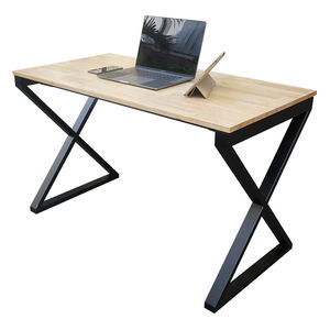 SFXC001 <b>Simple</b> Computer <b>Desk</b> High Quality Rubberwood with Iron X-shaped Legs - Product Image 1