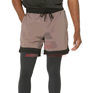 Latest Design <b>Men's</b> Gym <b>Shorts</b> 100% Cotton Solid <b>Pattern</b> Casual Style Elastic Waist Mid Waist Adult Size Pakistani Manufacture - Product Image 4