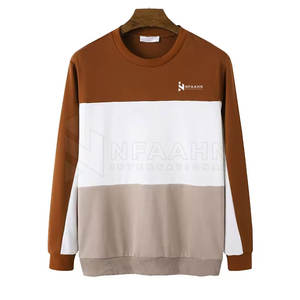 เสื้อสเวตเตอร์คอตตอนผสมน้ำหนักเบาเสื้อสเวตเชิ้ตใส่สบายสำหรับผู้ชาย - Product Image 1