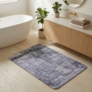 Alfombra Rectangular Delgada para Interiores, de Poliéster, Antideslizante, con Base de Goma, con Estampado Abstracto, Estilo Industrial, Decorativa y de Fácil Cuidado, Marca DarianA Loft - Product Image 6
