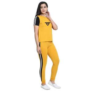 Customized Logo Design <b>Women's</b> Casual Tshirts Trousers Tracksuits High Quality Waterproof OEM Printed Embroidered Custom Designs - Product Image 5