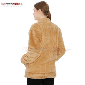 Sudadera cálida de lana Sherpa para mujer con cuello redondo Ajuste relajado Diseño impreso Estilo de calle alta para invierno/otoño - Product Image 2