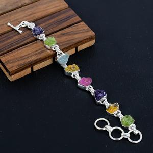 925 Sterling Silver Gold Plated <b>Crystal</b> Natural Stone Cuff <b>Bracelet</b> Trendy Christmas Gift Royal Elegant Style Cute Jewellery - Product Image 3