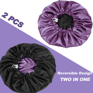 New Style Silky Sleeping <b>Bonnet</b> Caps Plain Night <b>Sleep</b> Hat Women Hair Satin <b>Bonnet</b> Too Quality Best Selling Custom Printing - Product Image 3