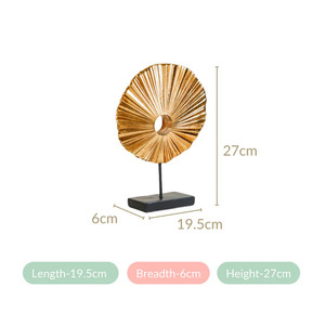 Sculpture de table ronde couleur or Ornements décoratifs en métal Décoration intérieure moderne Accent au prix de gros - Product Image 5