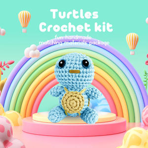 Kit de crochet tortue mignon populaire fait main DIY, artisanat textile et en tissu avec vidéo en anglais pour l'exportation transfrontalière - Product Image 2