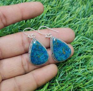 Tendance 925 Sterling Silver Lapis Gemstone Boucles D'oreilles Bijoux À La Main En Argent Boho Style Boucles D'oreilles Bijoux Pour Femmes Cadeau Pour Fille - Product Image 3
