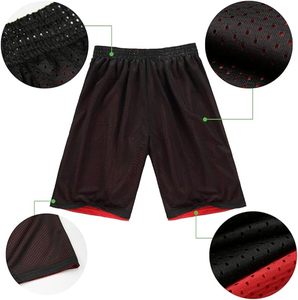 Short de basket-ball de fitness en nylon personnalisé pour hommes, double couche à séchage rapide, poche en maille avec logo, motif uni, sueur de taille XS - Product Image 4