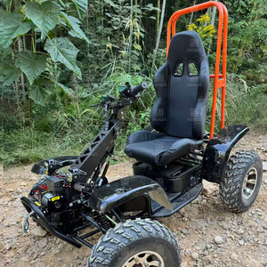 Trottinette électrique à 4 roues, moteur 6000W | Trottinette électrique tout terrain tout terrain pour adultes avec pneus de pelouse, vitesse de 75 km/h - Product Image 1