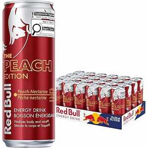 Boîte de 24 canettes de boisson énergisante Red Bull Peach Summer Edition 250 ml |   Fournisseur en gros de boissons énergisantes - Product Image 2