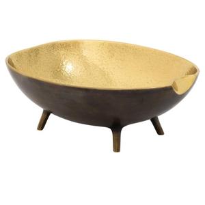 Bol arrondi en métal aluminium de conception faite à la main écologique profonde de conception moderne pour le bol de service de nourriture de restaurant d'hôtel - Product Image 1