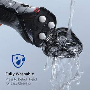 Afeitadora Eléctrica Inalámbrica para Hombre, Afeitadora de Triple Cuchilla, Multifunción, Impermeable IPX7, Kit de Viaje para Cara, Barba, Nariz y Patillas, Color Negro - Product Image 2
