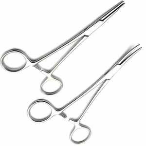 Pince hémostatique chirurgicale en acier inoxydable de haute qualité moustique incurvée/droite avec système de verrouillage à rachet Source d'alimentation manuelle - Product Image 2